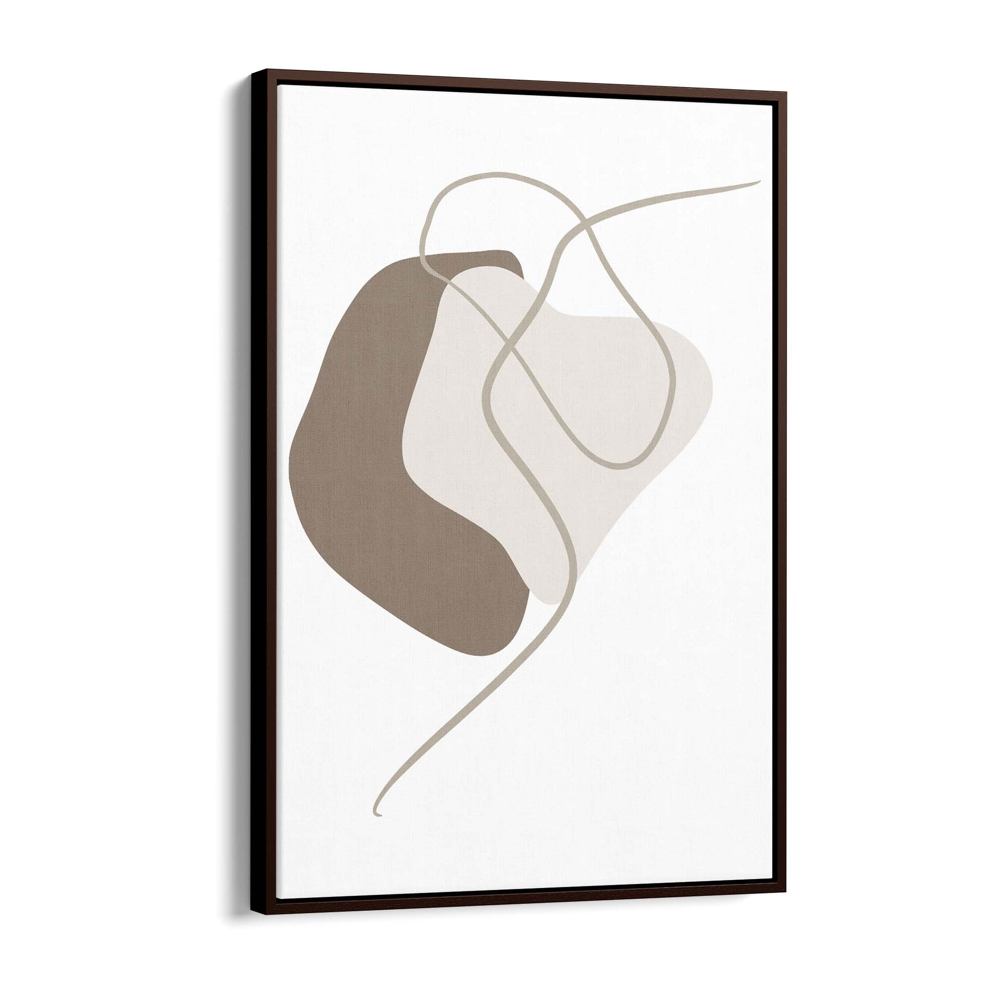 Minimal Black & White Shapes Abstract Wall Art #8 - The Affordable Art Company