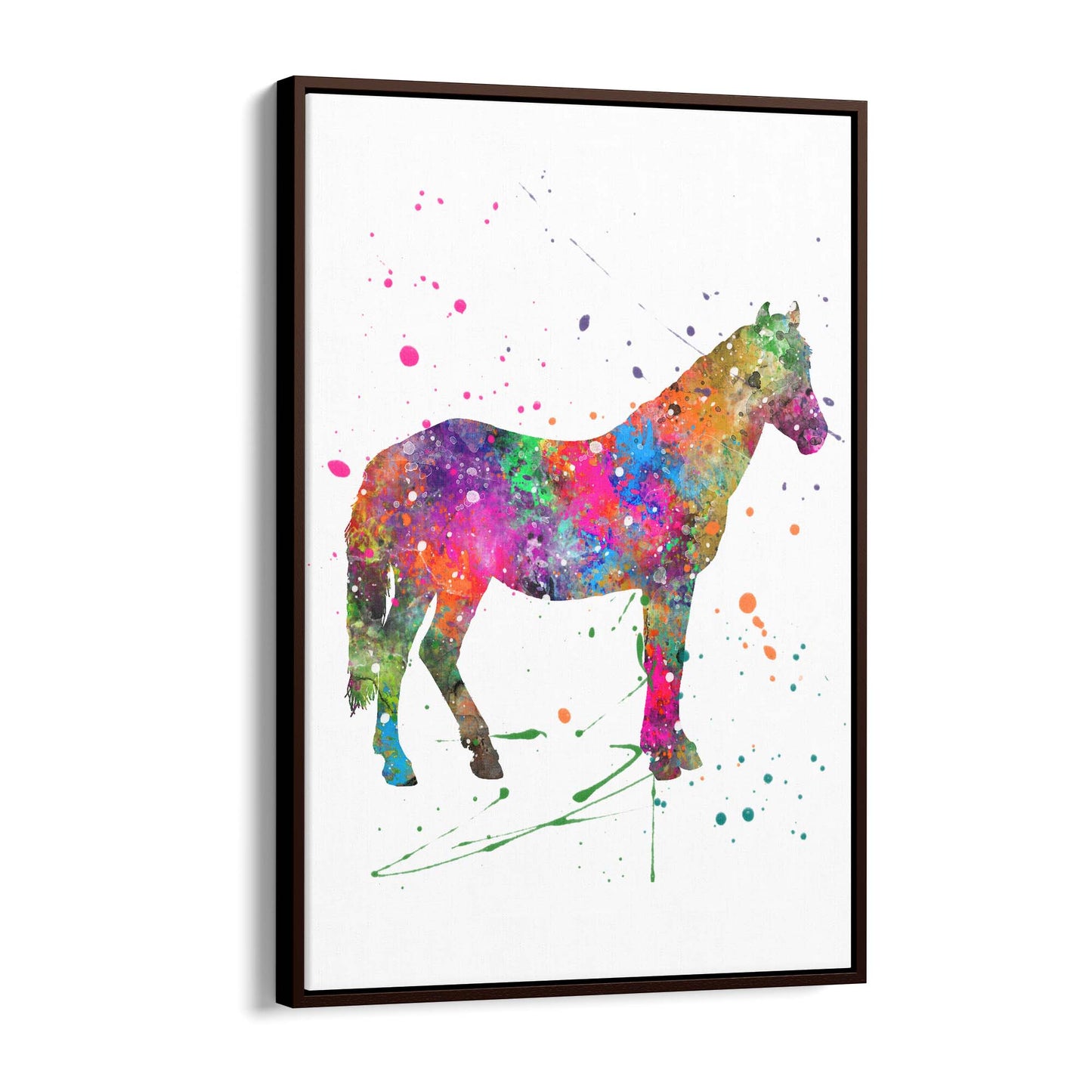 Horse Painting Girls Bedroom Colourful Wall Art #3 - The Affordable Art Company