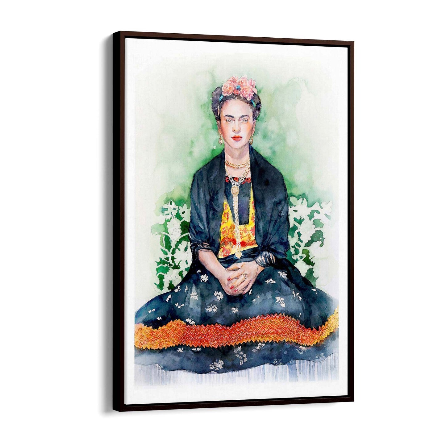 Frida Kahlo Watercolour Painting Fashion Wall Art - The Affordable Art Company