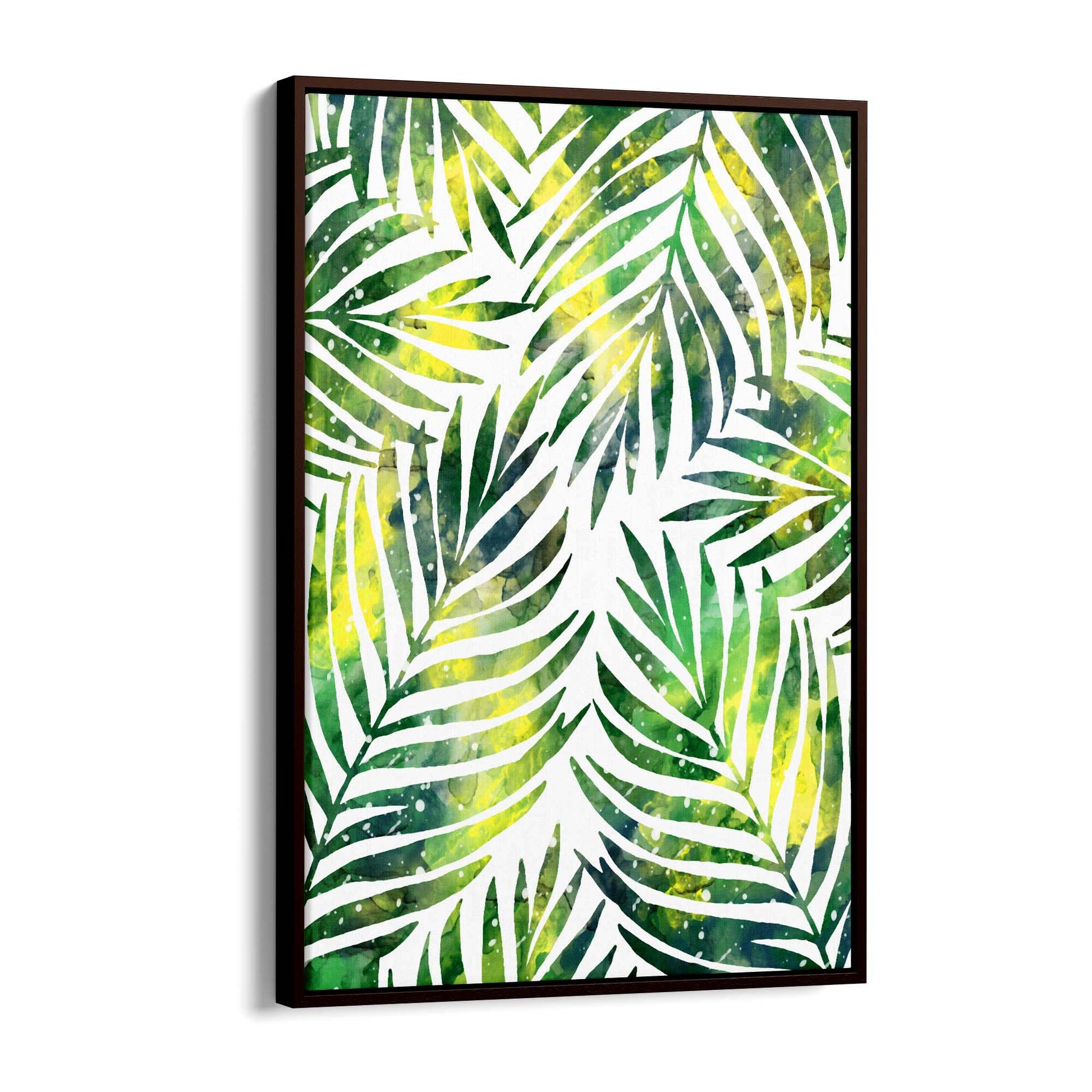 Palm Leaf Tropical Green Minimal Wall Art #7 - The Affordable Art Company
