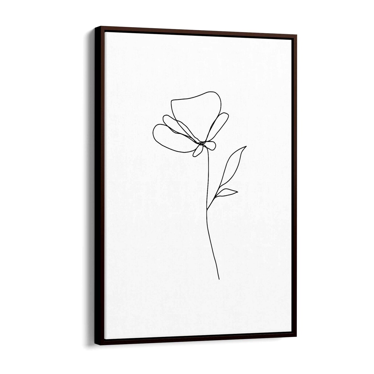 Minimal Floral Drawing Flower Abstract Wall Art #19 - The Affordable Art Company