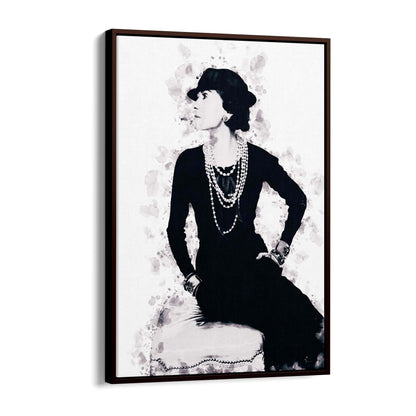 Coco Chanel Portrait Ink Drawing Wall Art - The Affordable Art Company