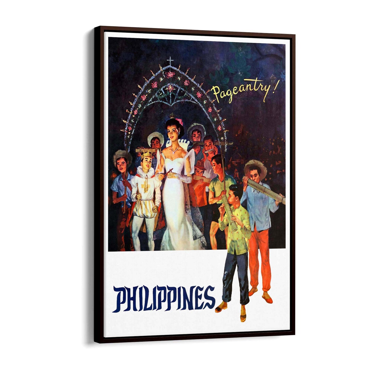 Philippines Pageantry Vintage Travel Advert Wall Art - The Affordable Art Company