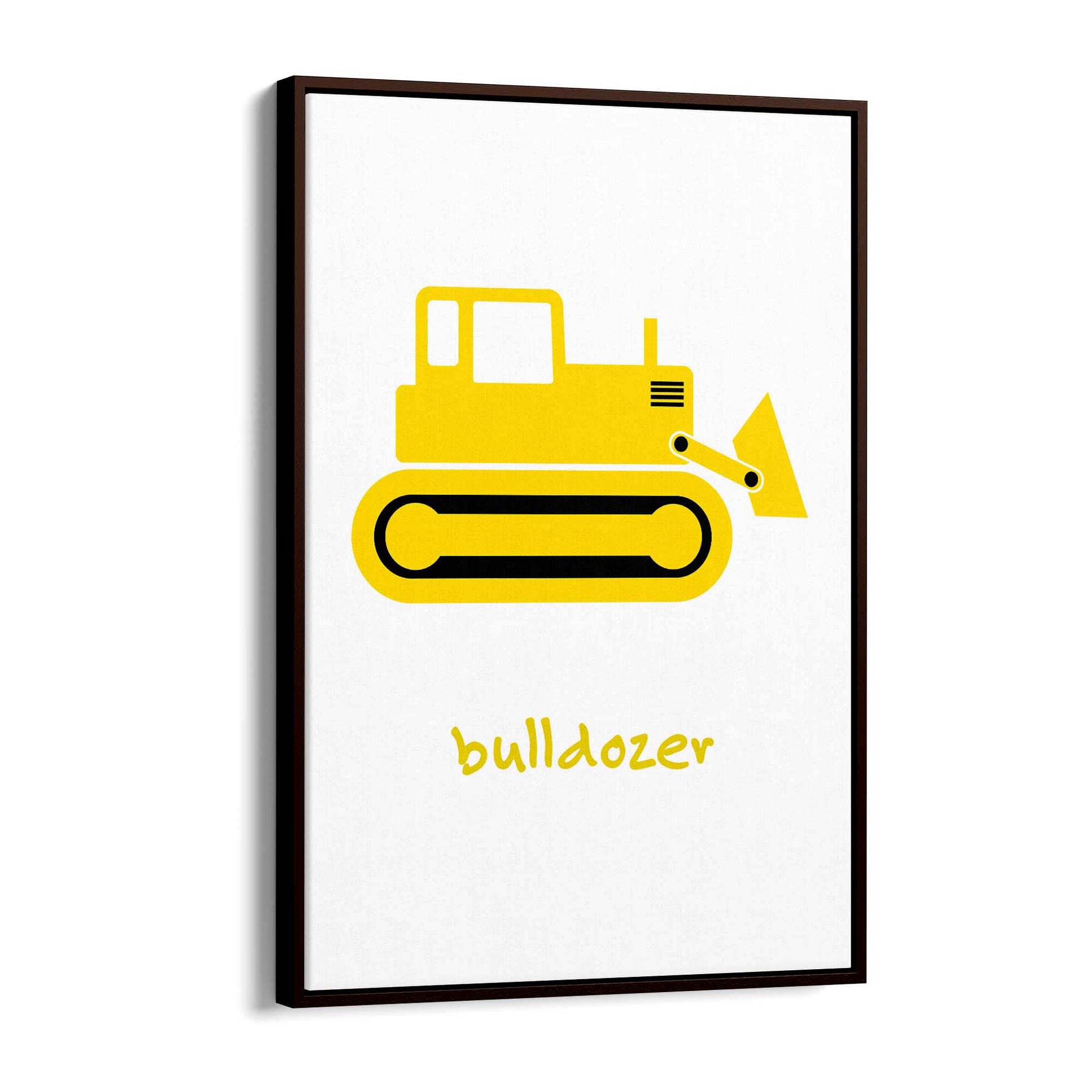 Yellow Digger Boys Bedroom Nursery Wall Art - The Affordable Art Company