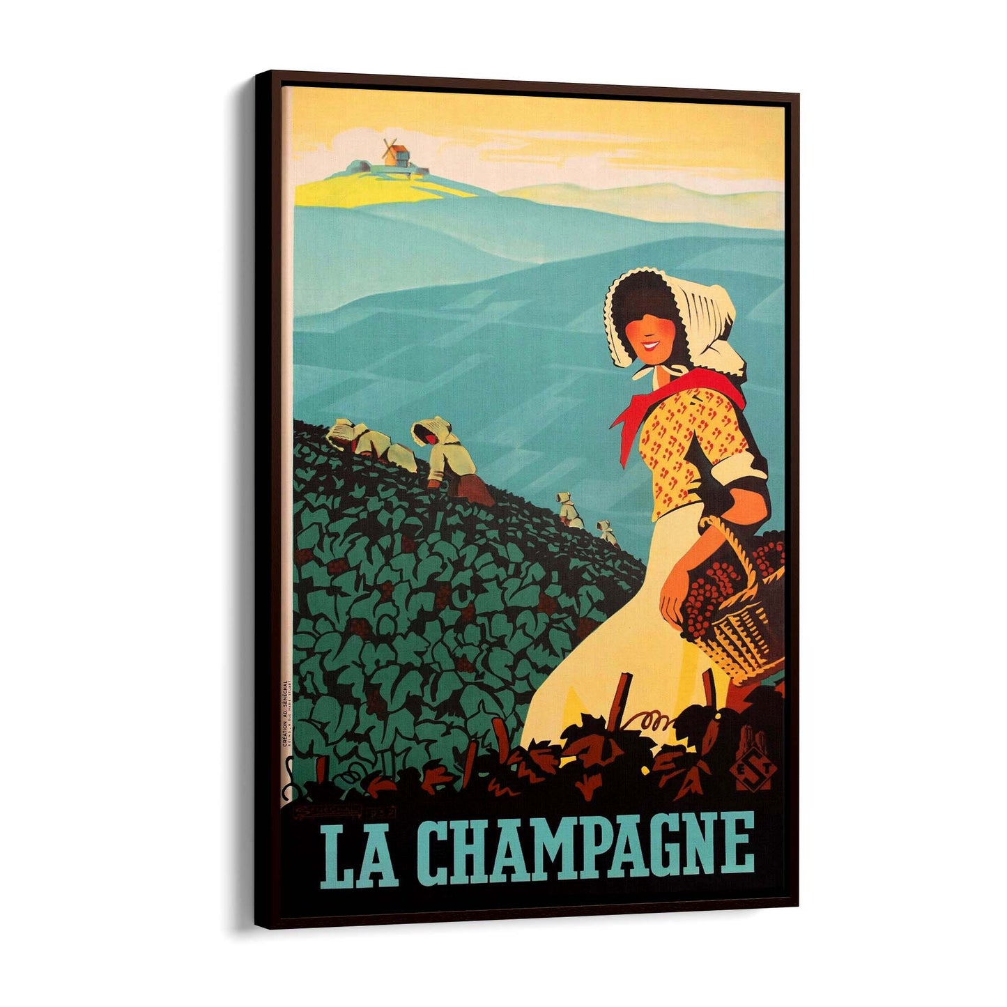 Champagne France Vintage Travel Advert Wall Art - The Affordable Art Company