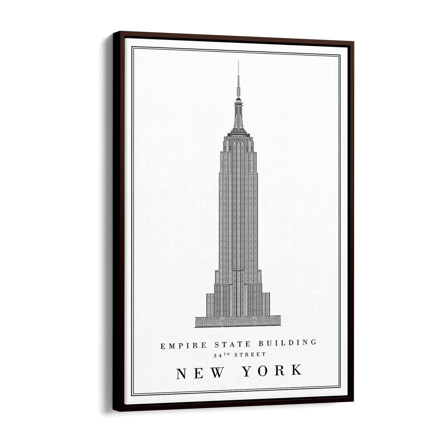 Empire State Building Minimal New York Wall Art - The Affordable Art Company