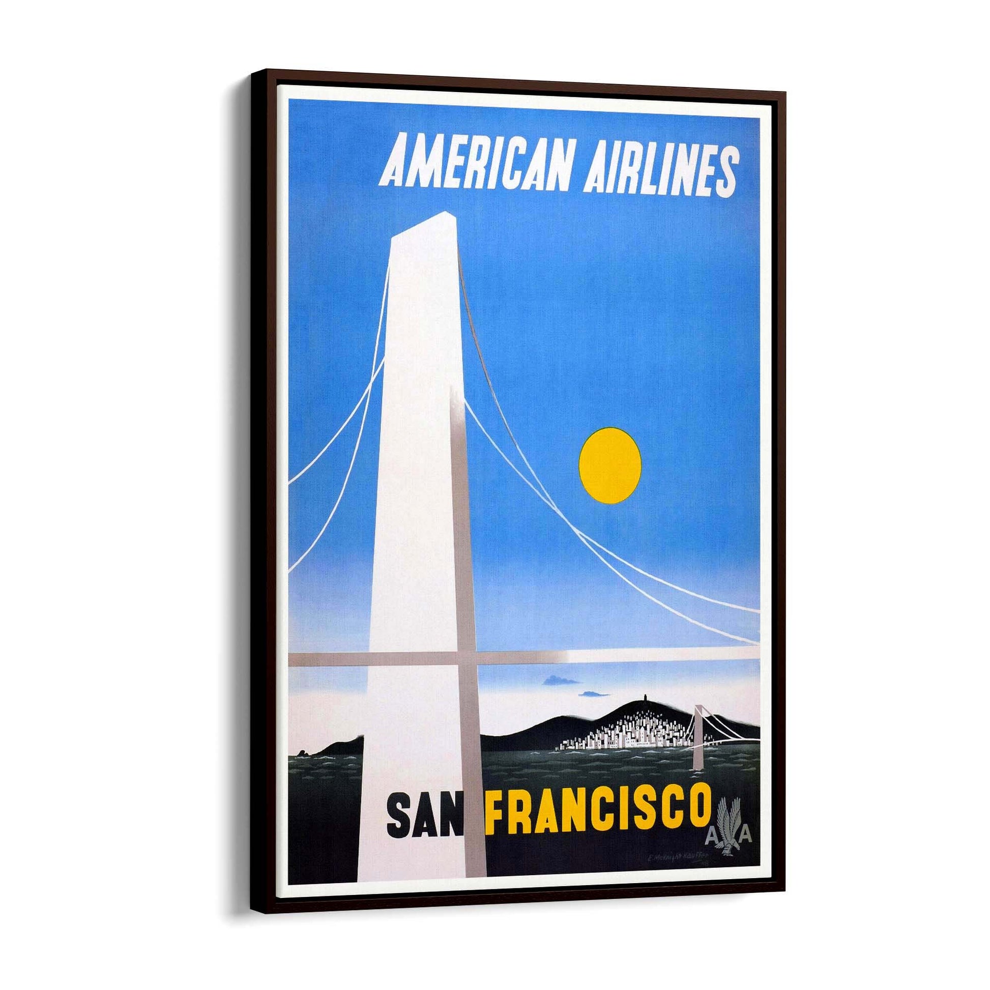 American Airlines - San Francisco Vintage Wall Art - The Affordable Art Company