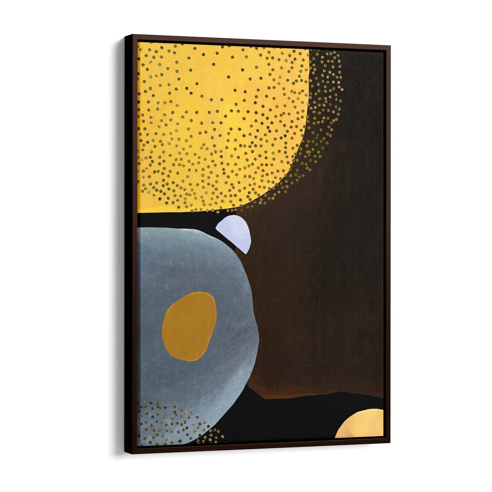 Dark Minimal Abstract Modern Painting Wall Art #1 - The Affordable Art Company