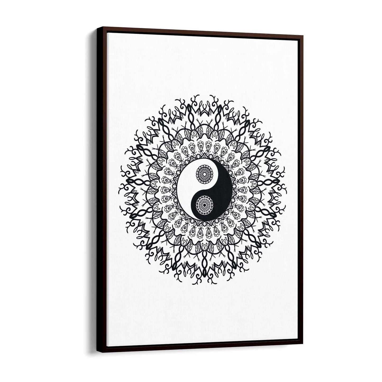 Yin Yang Mandala Calming Yoga Buddist Wall Art #4 - The Affordable Art Company