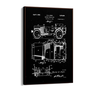 Vintage Jeep Military Patent Military Wall Art #1 - The Affordable Art Company