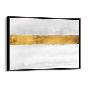 Abstract White and Gold Geometric Shape Wall Art - The Affordable Art Company