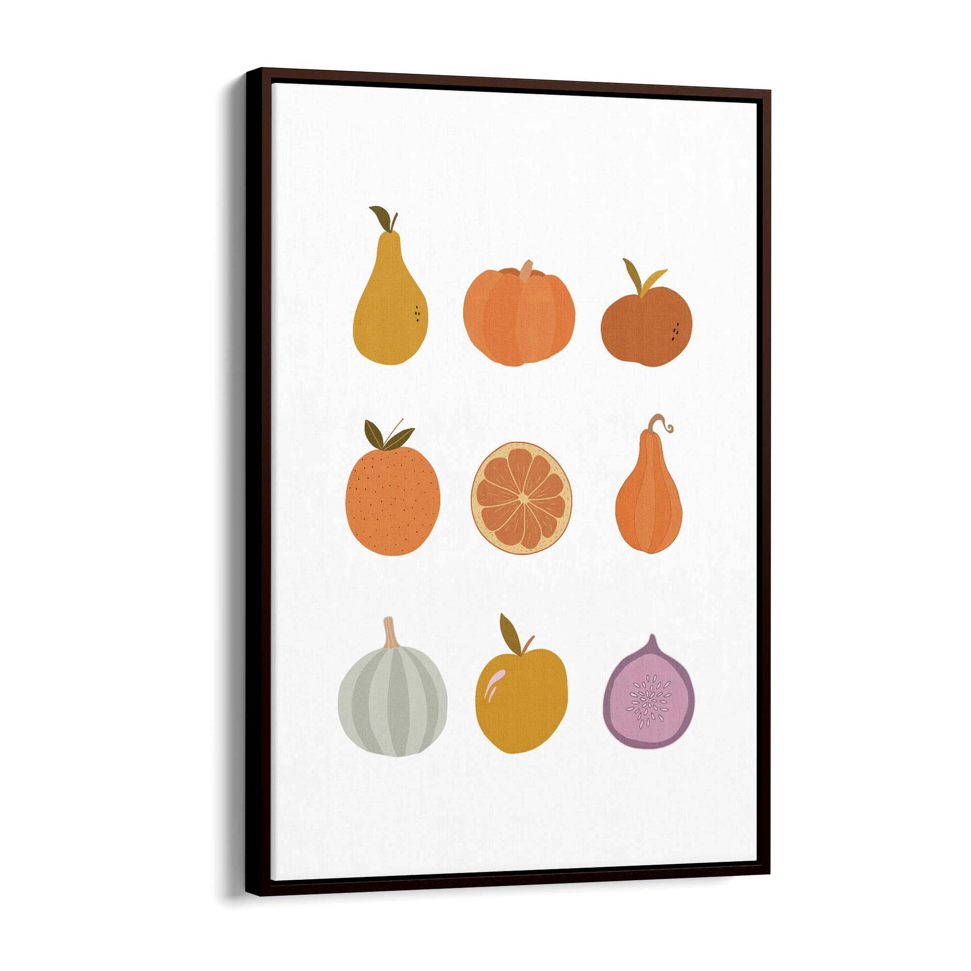 Minimal Fruit Collection Kitchen Food Wall Art - The Affordable Art Company
