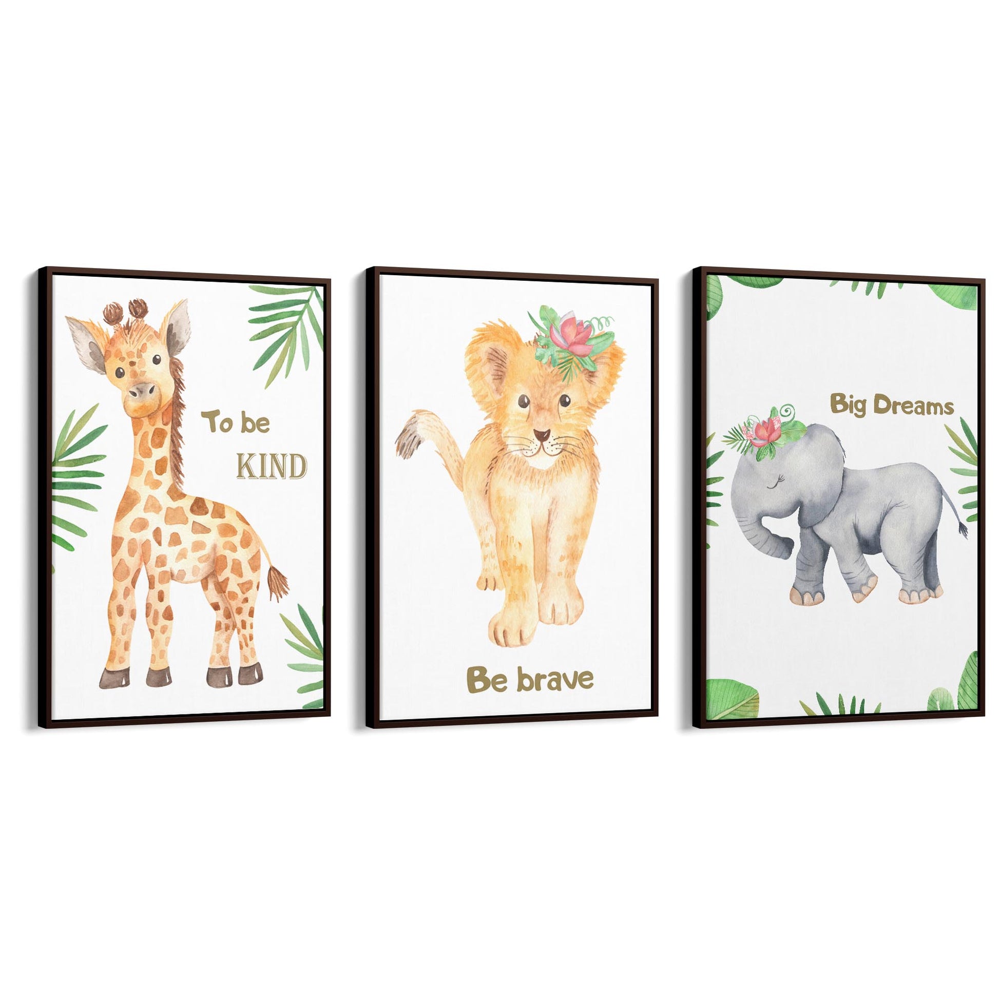 Set of Cute Baby Safari Animals Nursery Wall Art #5 - The Affordable Art Company