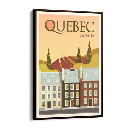 Retro Quebec Canada Vintage Travel Wall Art - The Affordable Art Company