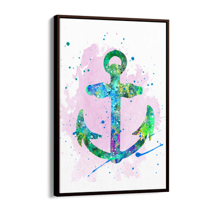 Anchor Painting Nautical Coastal Bathroom Wall Art #3 - The Affordable Art Company