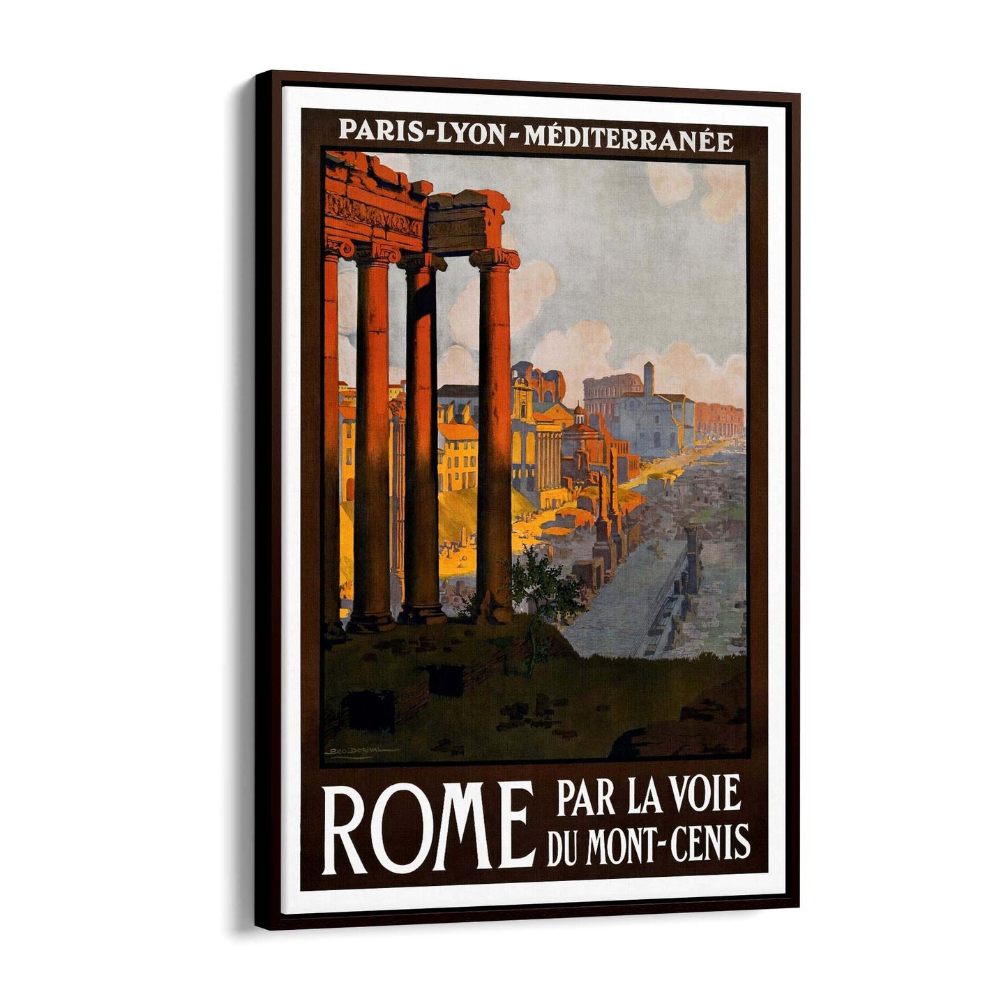 Vintage Rome Italy Tourism Advert Wall Art - The Affordable Art Company