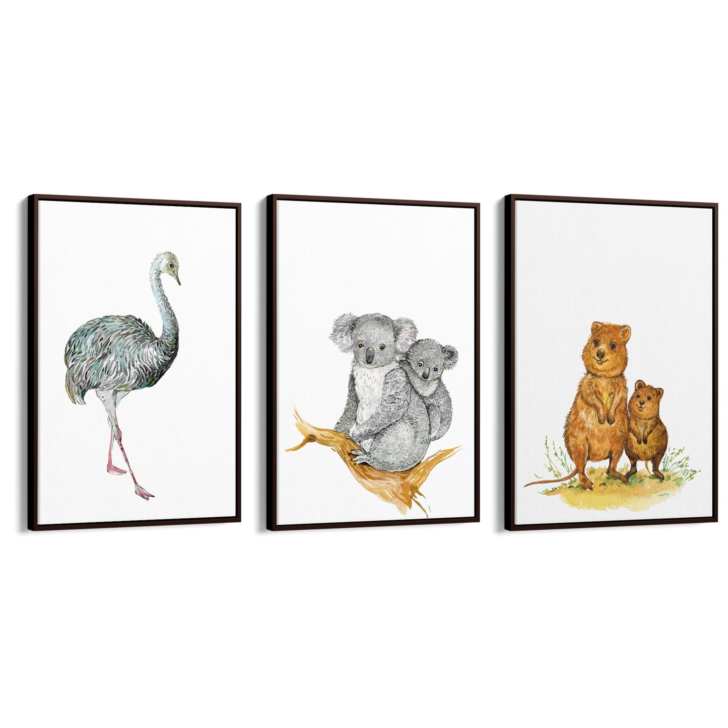 Set of Australian Animals Nursery Cute Wall Art #1 - The Affordable Art Company