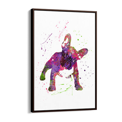 Watercolour Boston Terrier Dog Wall Art - The Affordable Art Company