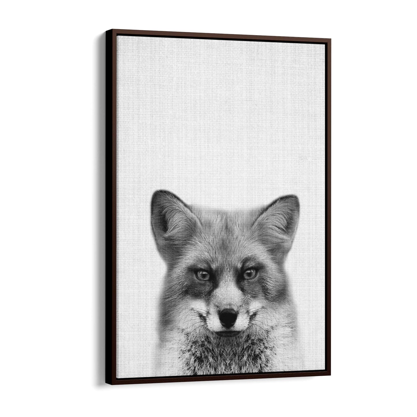 Fox Portrait Drawing Minimal Animal Wall Art - The Affordable Art Company