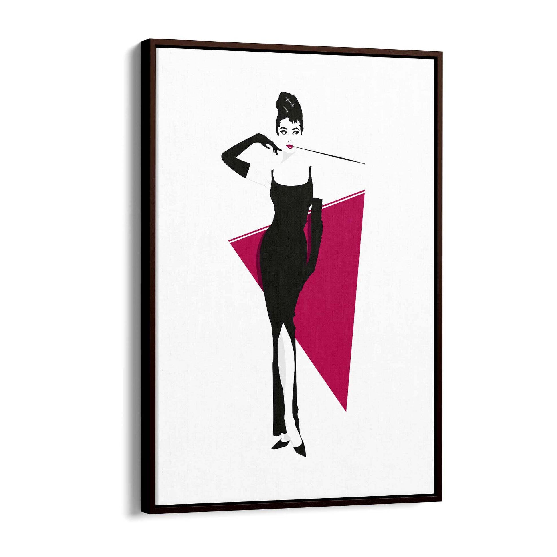 Audrey Hepburn Fashion Minimal Bedroom Wall Art #2 - The Affordable Art Company