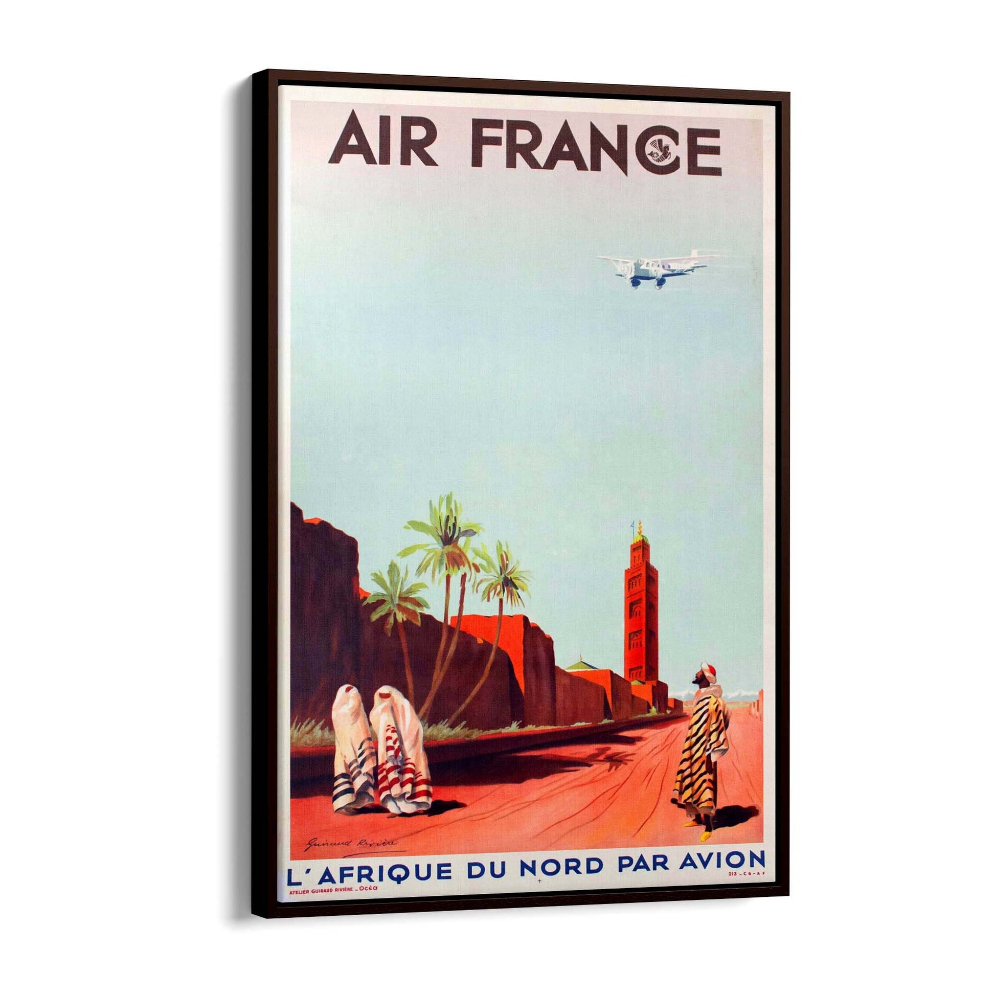 North Africa by Air France Vintage Travel Advert Wall Art - The Affordable Art Company