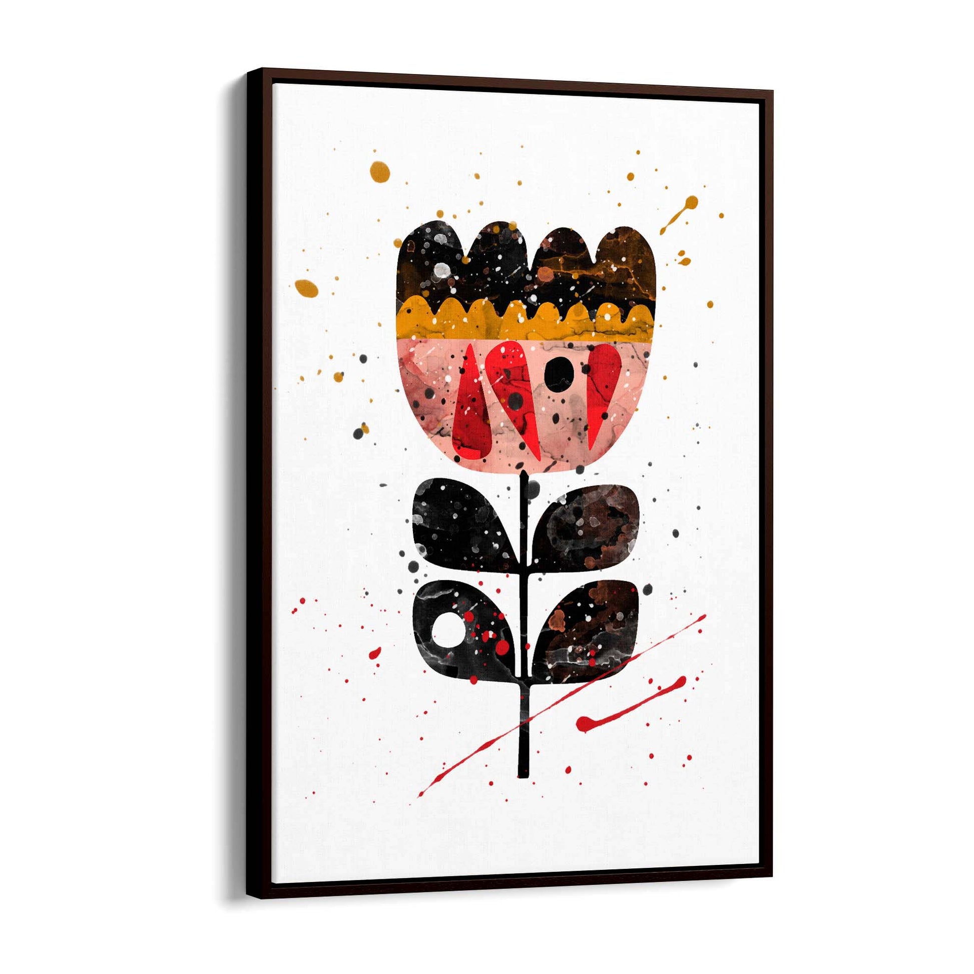 Scandi Flower Colourful Kitchen Cafe Wall Art #2 - The Affordable Art Company