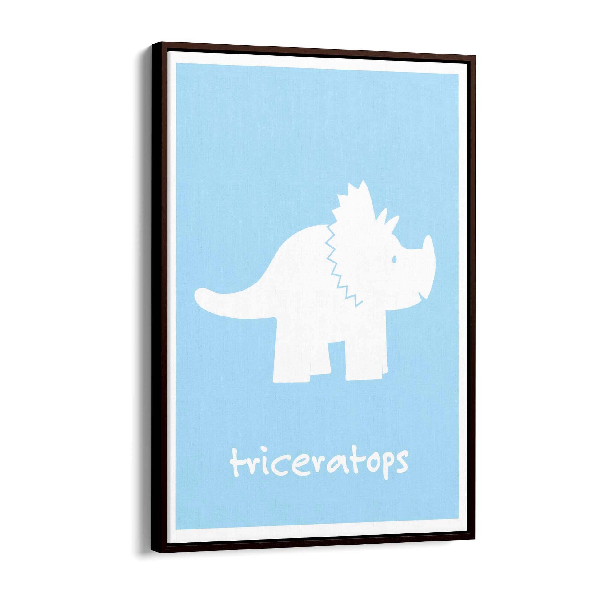 Tricerotops Dinosaur Boys Bedroom Nursery Wall Art - The Affordable Art Company
