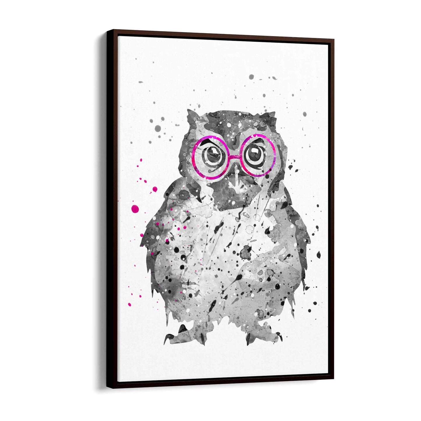 Owl with Glasses Nursery Animal Bedroom Wall Art - The Affordable Art Company