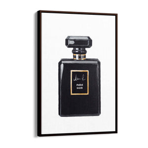 Black Perfume Bottle Fashion Wall Art - The Affordable Art Company
