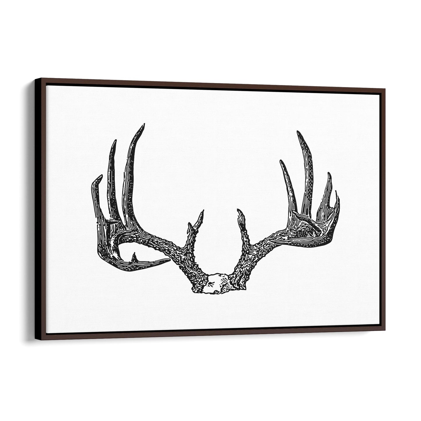 Deer Antlers Hunting Trophy Man Cave Wall Art - The Affordable Art Company