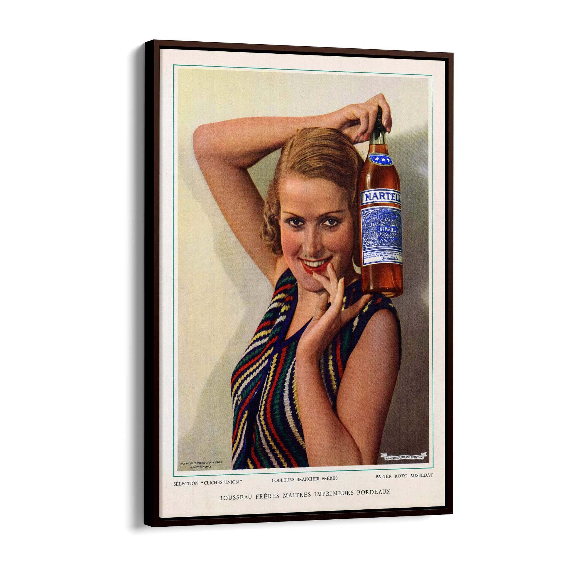 Martell Cognac Vintage Drinks Advert Wall Art - The Affordable Art Company