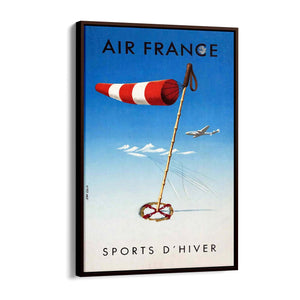 Winter Sports by Air France Vintage Travel Advert Wall Art - The Affordable Art Company