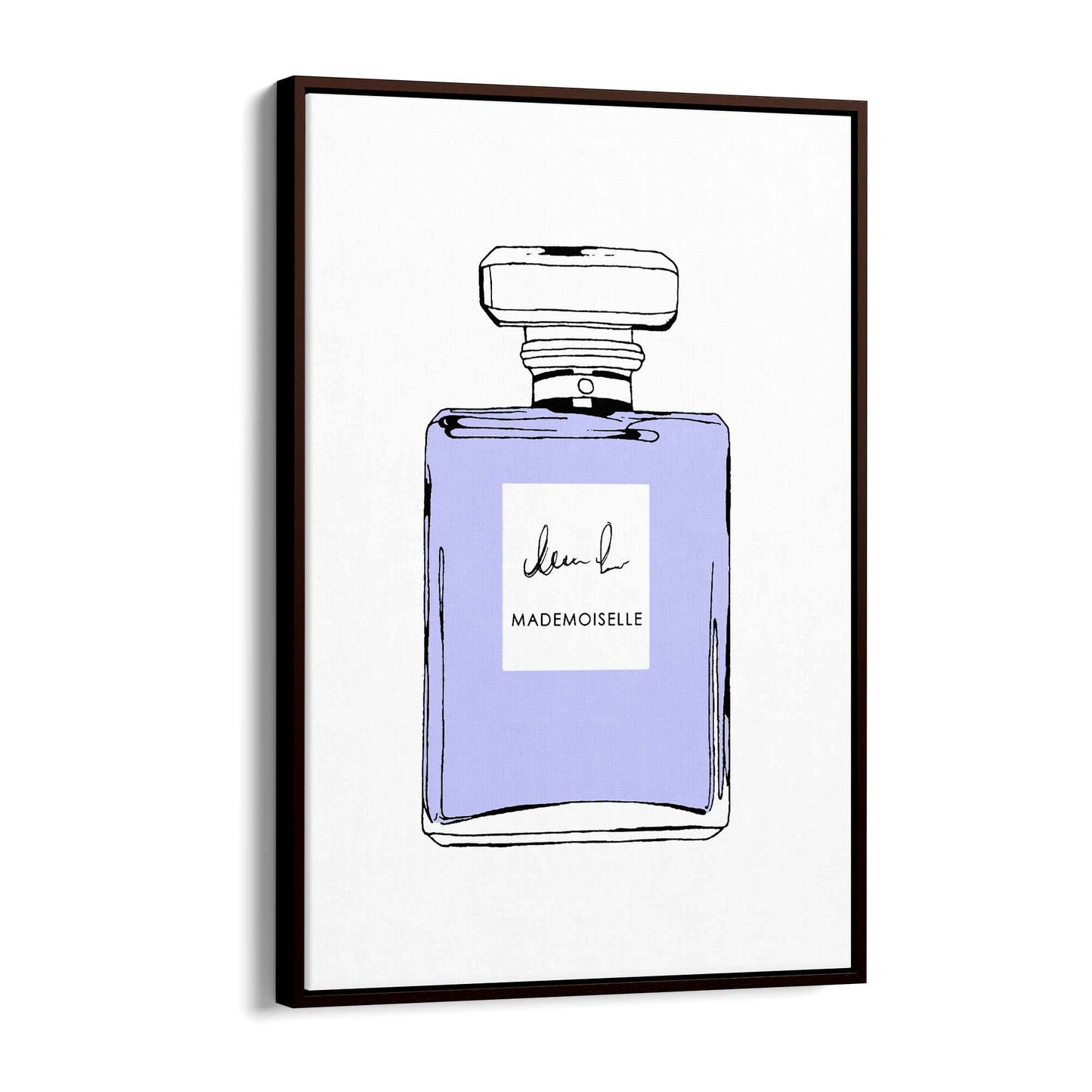 Purple Minimal Perfume Bottle Fashion Wall Art - The Affordable Art Company