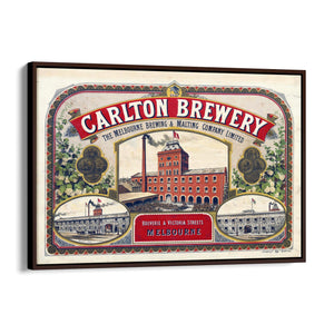 Carlton Brewery Melbourne Vintage Beer Wall Art - The Affordable Art Company