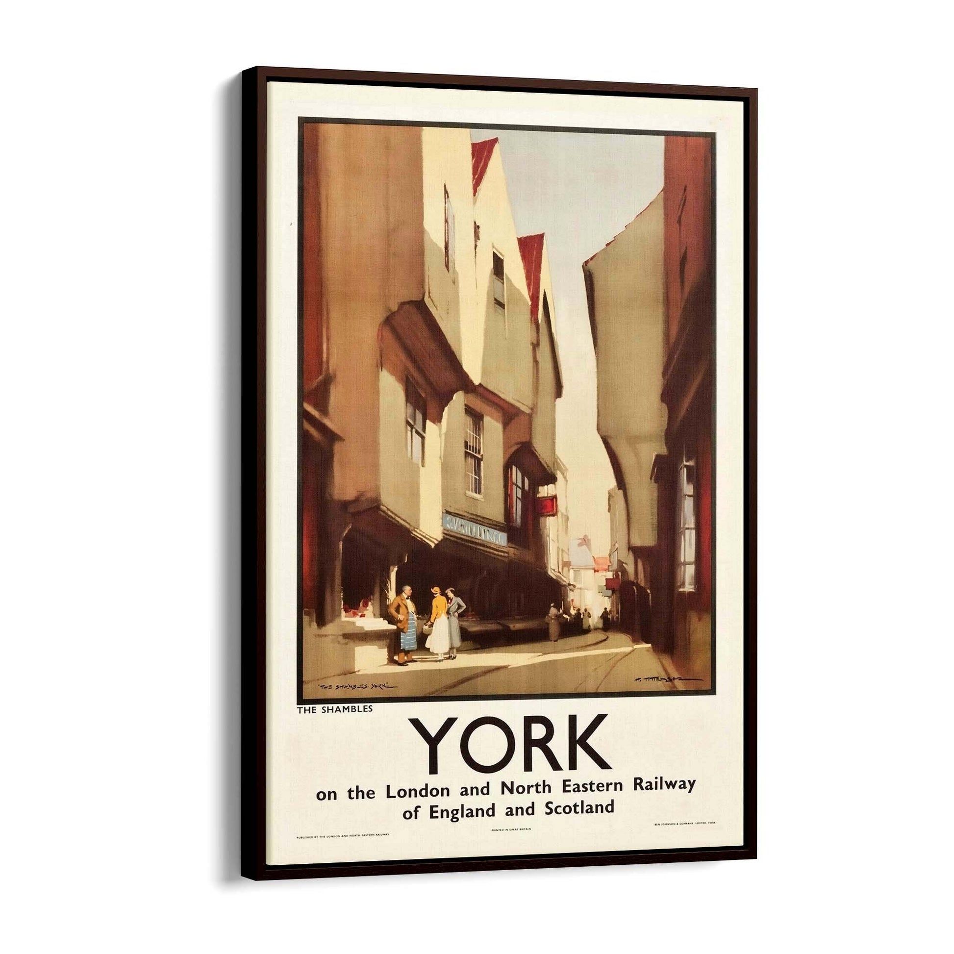 The Shambles York Vintage Travel Advert Wall Art - The Affordable Art Company