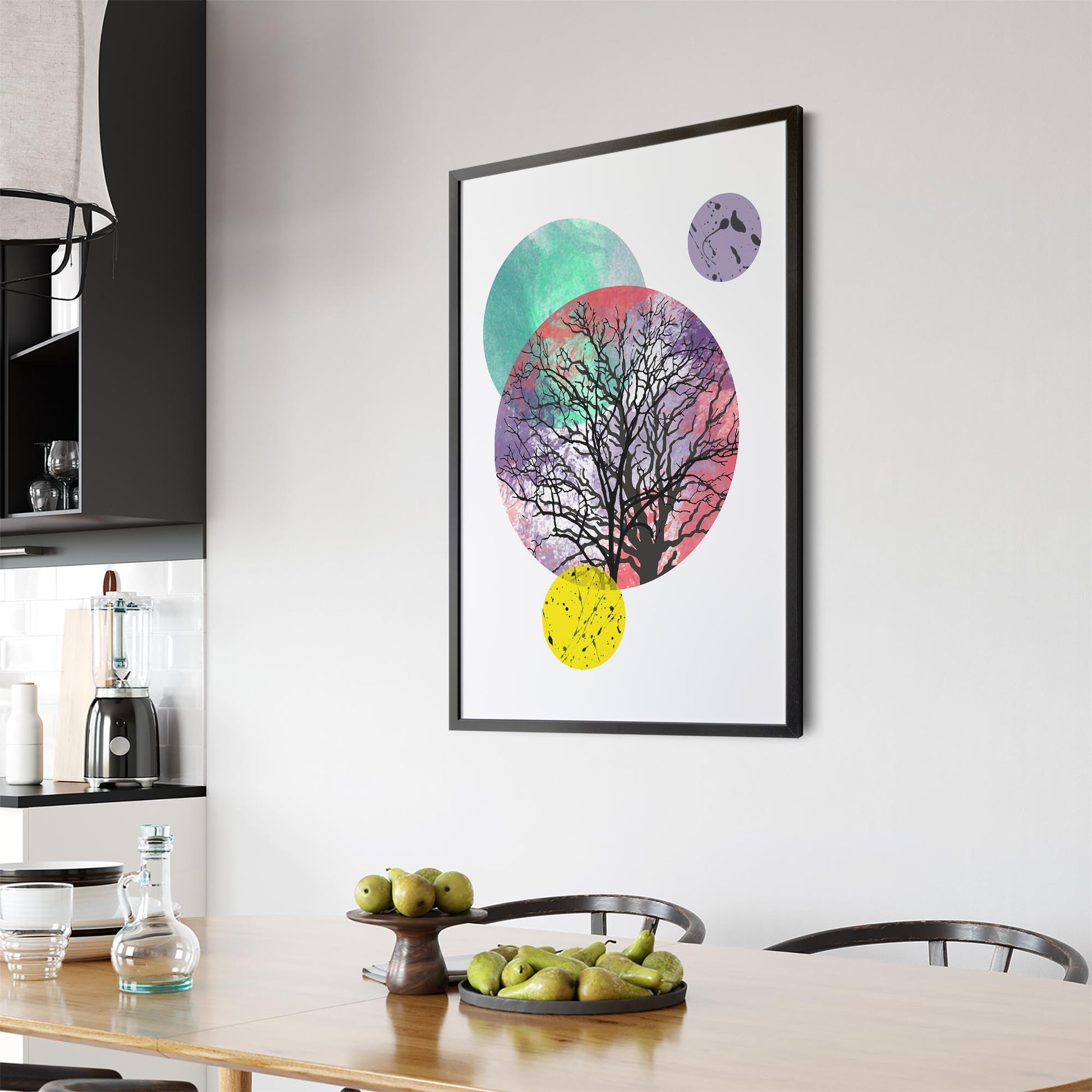 Scandi Circle Landscape Kitchen Minimal Wall Art #4 - The Affordable Art Company