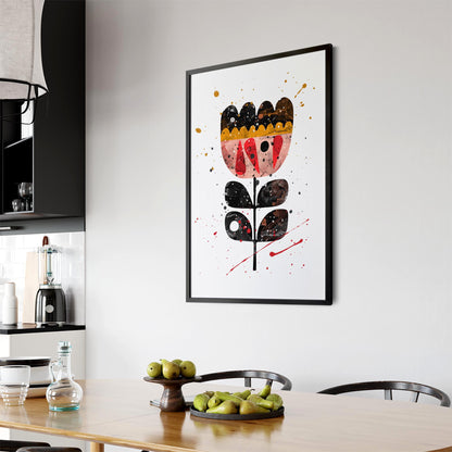 Scandi Flower Colourful Kitchen Cafe Wall Art #2 - The Affordable Art Company