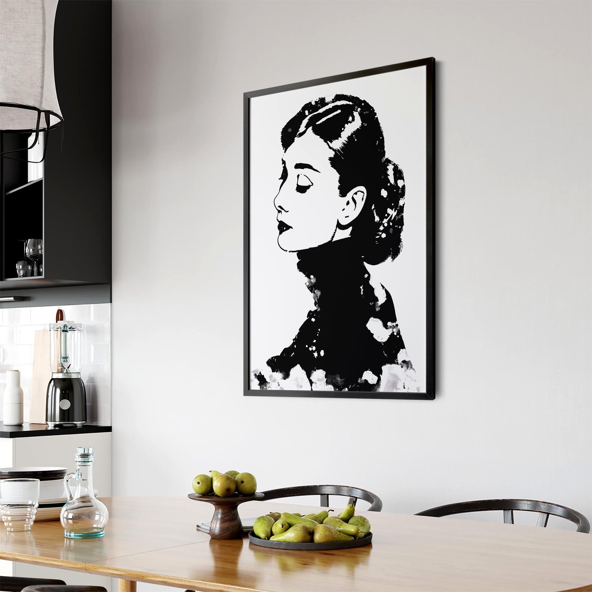 Audrey Hepburn Fashion Minimal Bedroom Wall Art #5 - The Affordable Art Company
