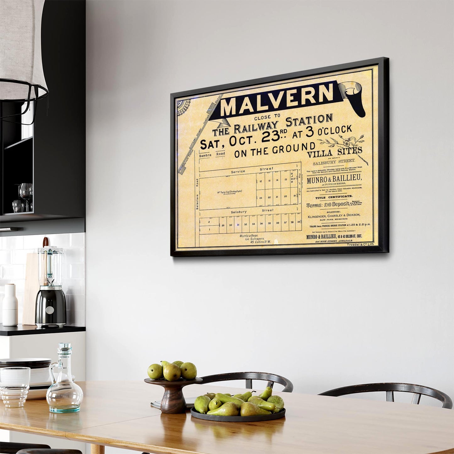 Malvern Melbourne Vintage Real Estate Advert Art #3 - The Affordable Art Company