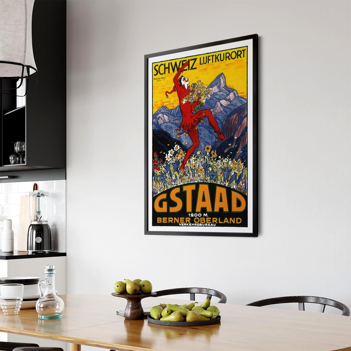 Gstaad, Switzerland Vintage Advert Wall Art - The Affordable Art Company