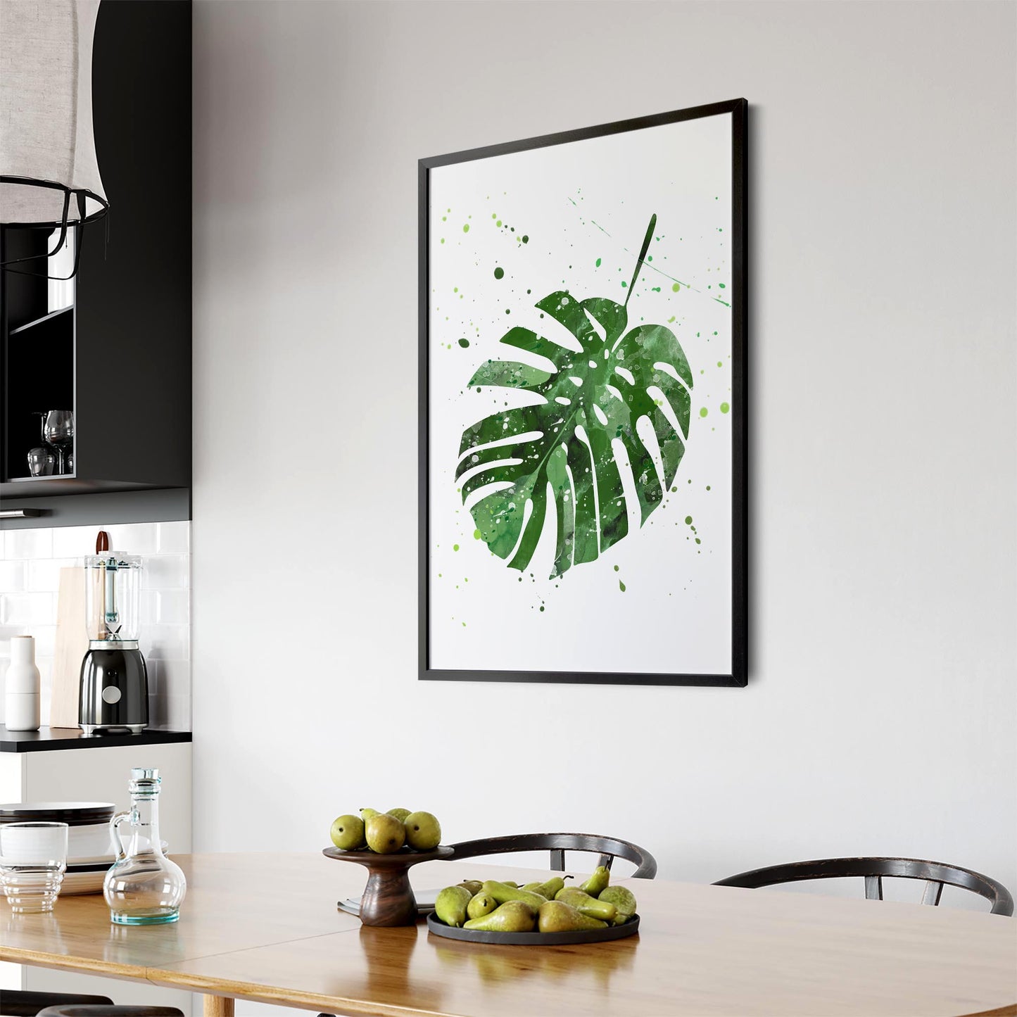 Palm Leaf Tropical Green Minimal Wall Art #4 - The Affordable Art Company