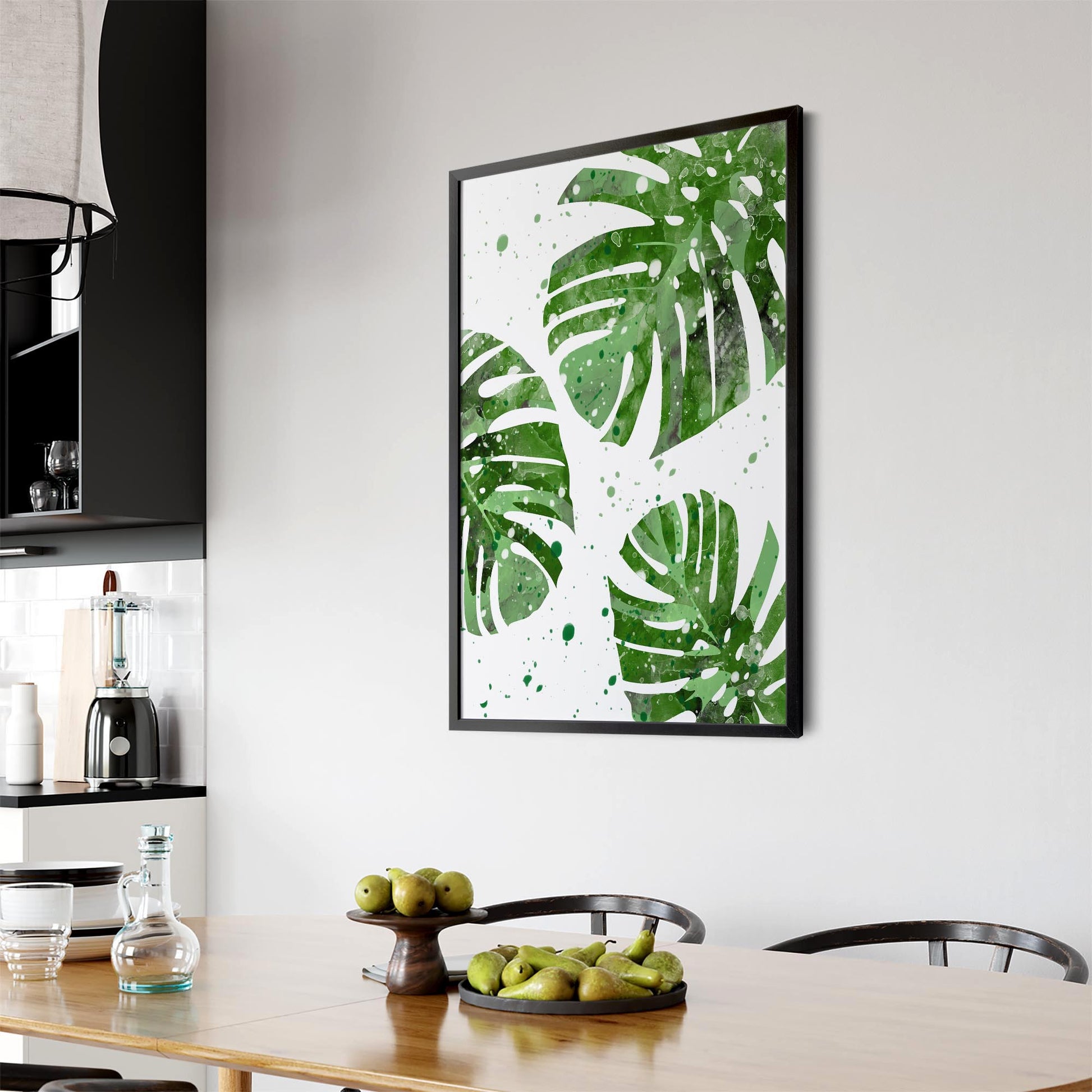 Palm Leaf Tropical Green Minimal Wall Art #6 - The Affordable Art Company