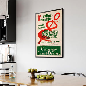 French Motorsport Vintage Advert Garage Wall Art - The Affordable Art Company