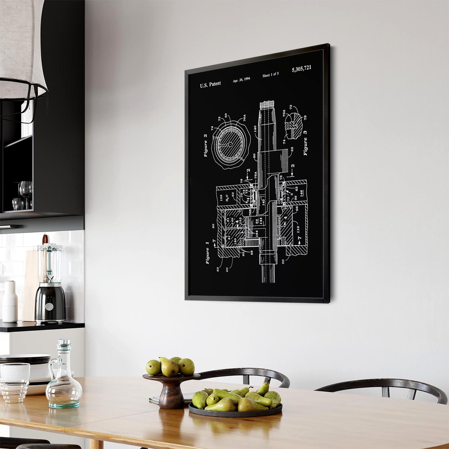 Vintage Rotary Engine Patent Engineering Wall Art #1 - The Affordable Art Company