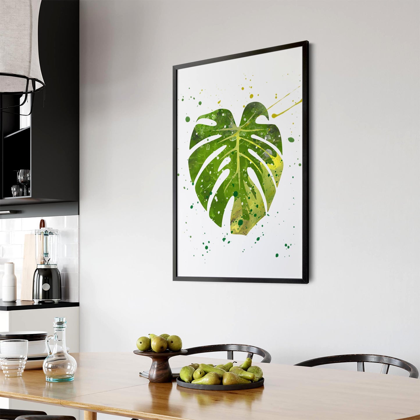 Palm Leaf Tropical Green Minimal Wall Art #2 - The Affordable Art Company