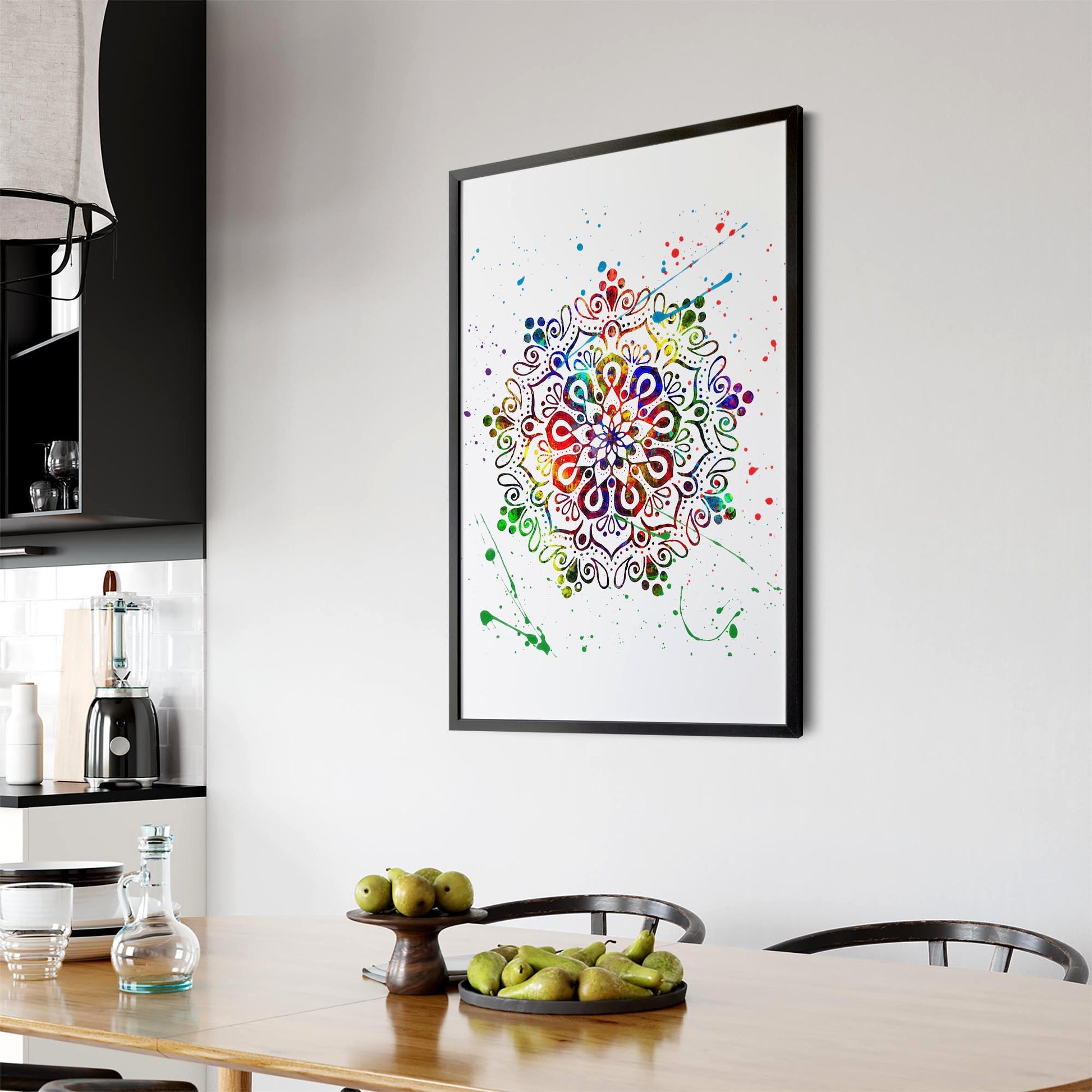 Calming Mandala Yoga Buddhist Wall Art - The Affordable Art Company