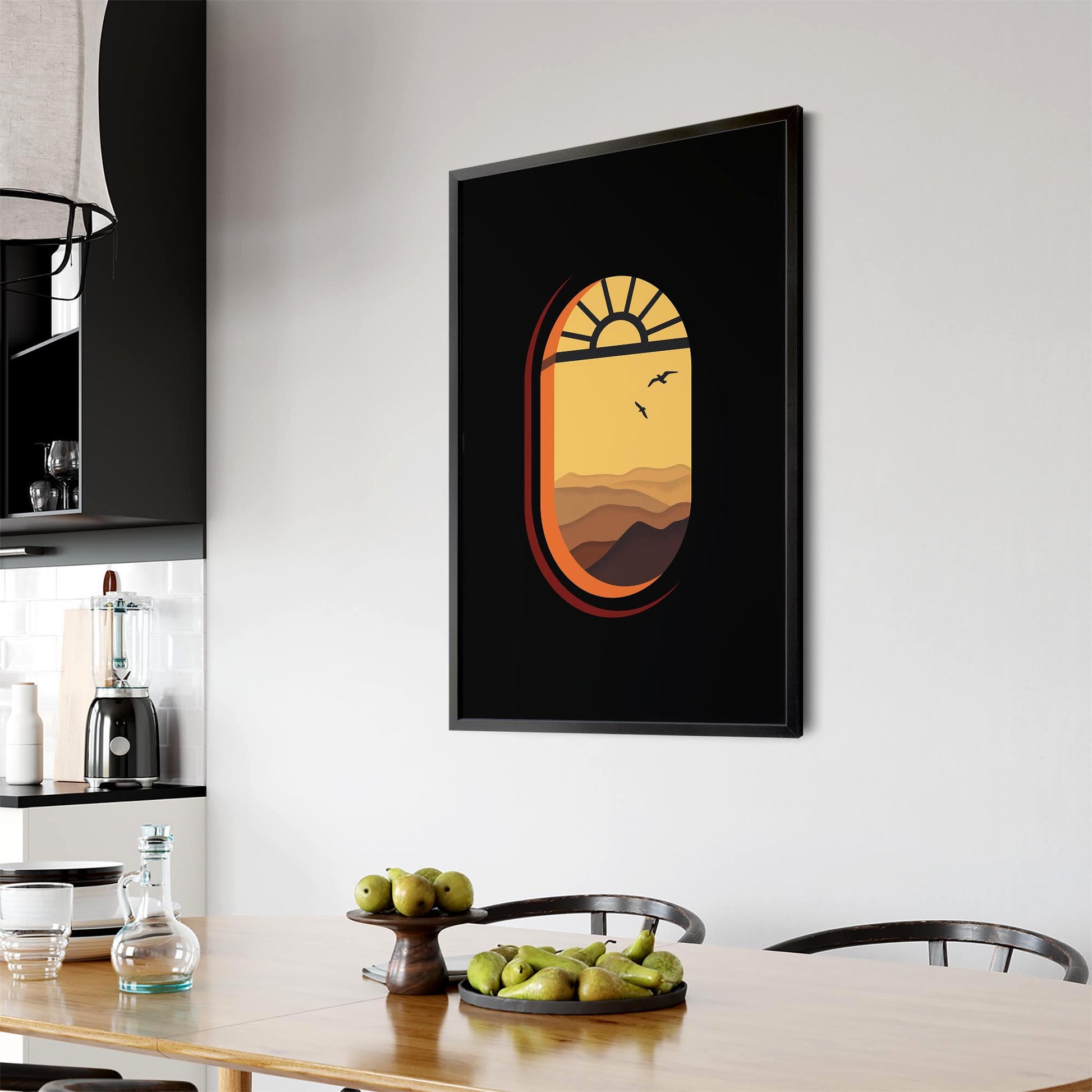 Retro Morning Window Kitchen Wall Art - The Affordable Art Company