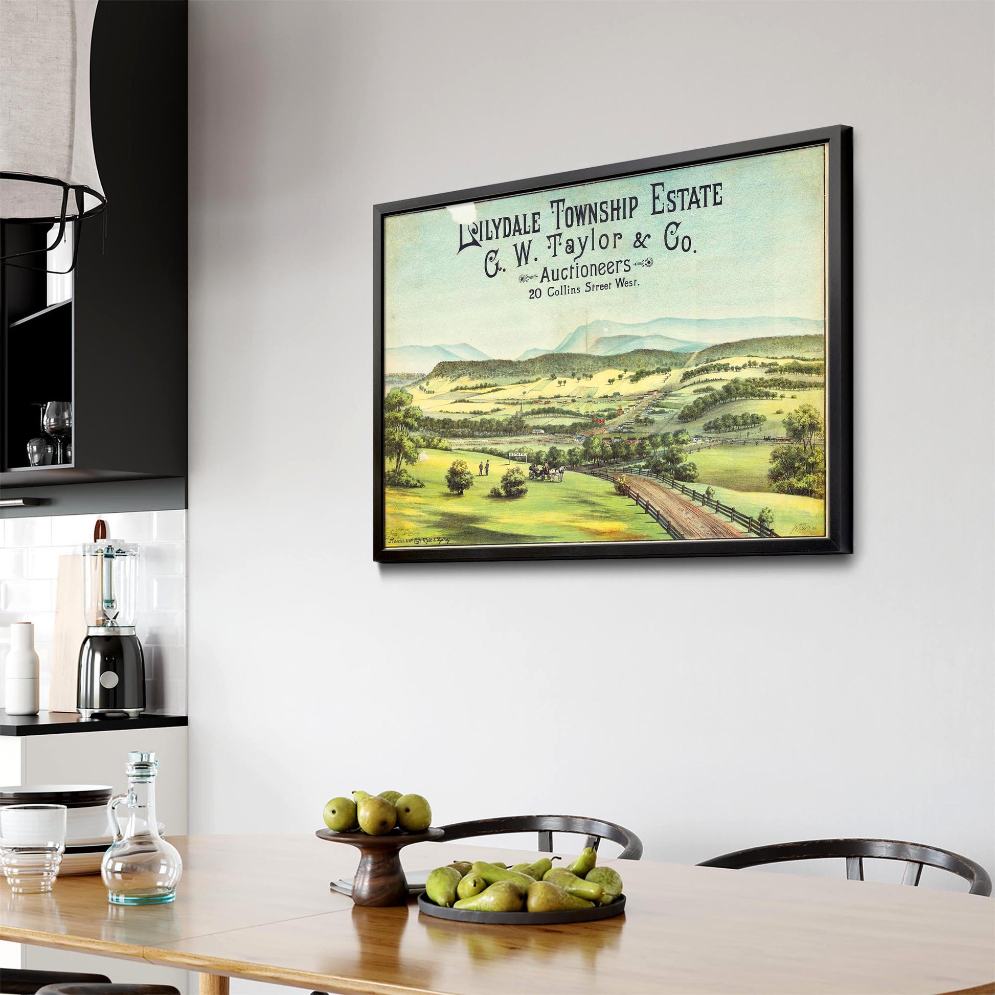 Lilydale Victoria Vintage Real Estate Advert Wall Art #1 - The Affordable Art Company