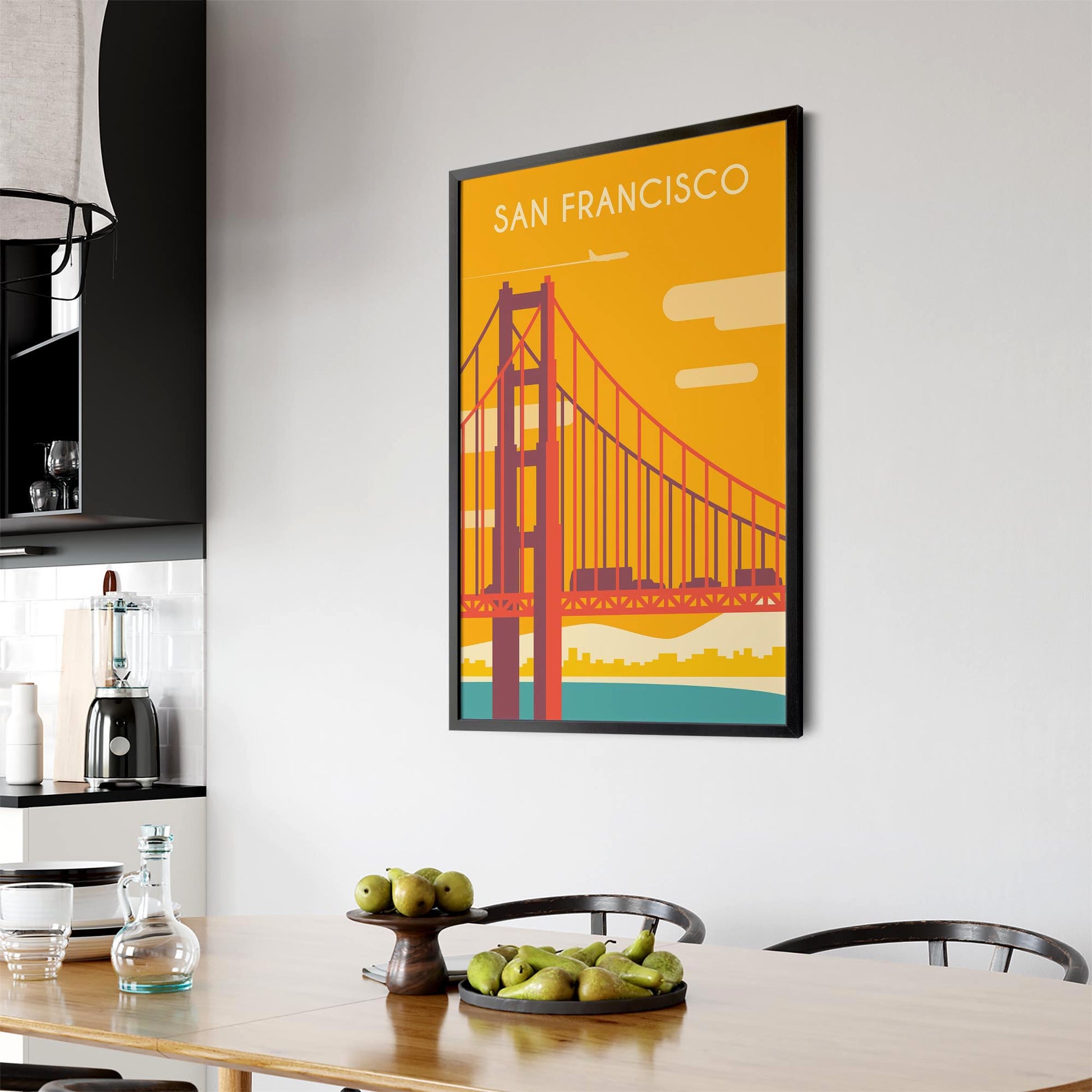 Retro San Francisco California USA Travel Wall Art #2 - The Affordable Art Company