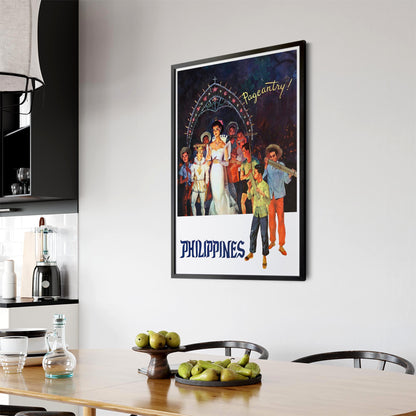 Philippines Pageantry Vintage Travel Advert Wall Art - The Affordable Art Company